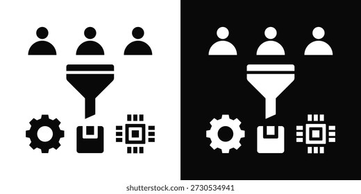 Specialization Icon White And Black Background Style