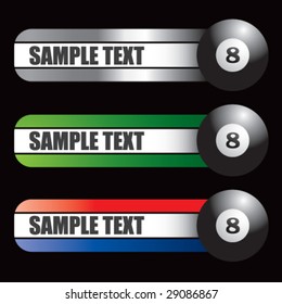 banderas especializadas para ocho bolas