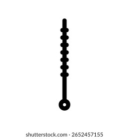 Specialized Cylindrical Cleaning Tool with Bristles on a Long Stem