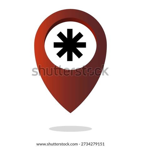 Specialized multiplication marks. Geographical location Vector. Navigation pointer graphics. Gradient spherical components. EPS 10.