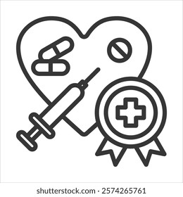 Specialized Treatment Icon Vector Illustration Outline