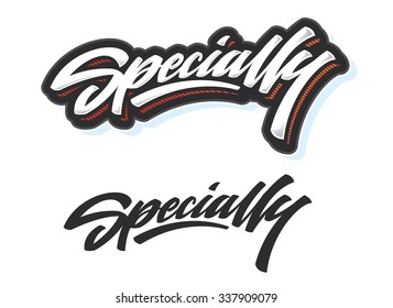 Specially type treatment. Editable vector.