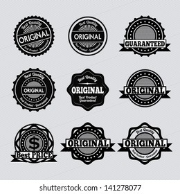 specials seals over gray background vector illustration