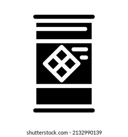 specialty chemicals in barrel glyph icon vector. specialty chemicals in barrel sign. isolated contour symbol black illustration