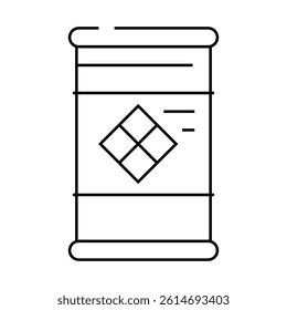 specialty chemicals in barrel line icon vector. specialty chemicals in barrel sign. isolated contour symbol black illustration