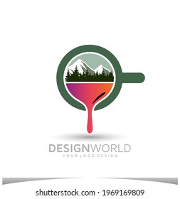Specialty Coffee shop and bakery vector logo design template.