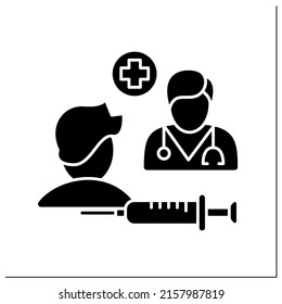 Specialty Drugs Glyph Icon. Specialty Pharmaceuticals. Doctor Appointment. Injections And Treatment. Pharmacy Concept. Filled Flat Sign. Isolated Silhouette Vector Illustration