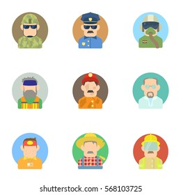 Specialty icons set. Flat illustration of 9 specialty vector icons for web
