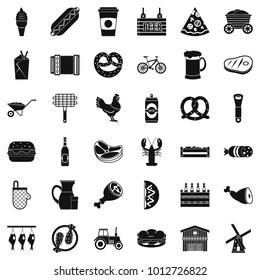 Specialty icons set. Simple set of 36 specialty vector icons for web isolated on white background
