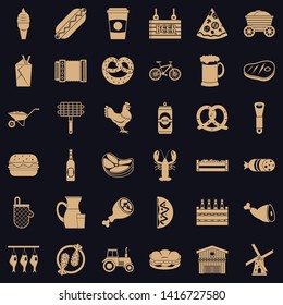 Specialty icons set. Simple set of 36 specialty vector icons for web for any design