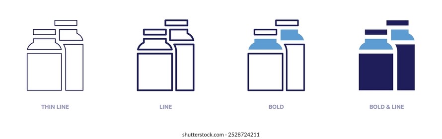 Specialty jam icon in 4 different styles. Thin Line, Line, Bold, and Bold Line. Duotone style. Editable stroke.