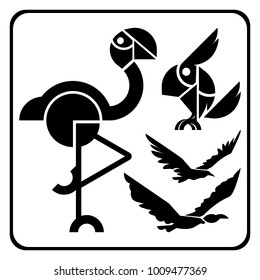 Species of Birds set vector