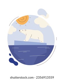 Species Loss Climate Problem Vector Illustration
