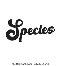 species text on white background.