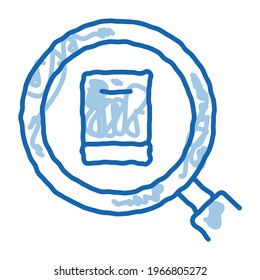 specific book target sketch icon vector. Hand drawn blue doodle line art specific book target sign. isolated symbol illustration