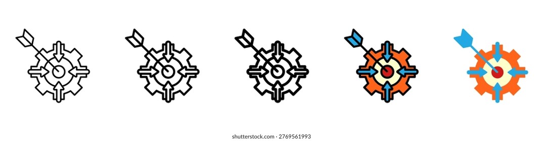 Specific Icon With Differences and Colors Style Illustration