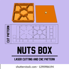 It is a specific laser cutting box, for packing your nuts.
it can make with 3mm material.