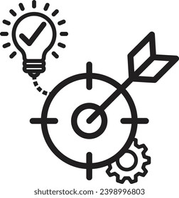 signo de ilustración de icono de objetivo inteligente específico