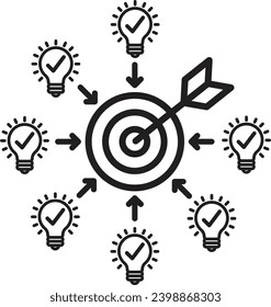specific target goal smart icon vector illustration