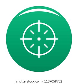 Specific target icon. Simple illustration of specific target vector icon for any design green