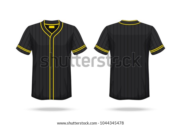 black and yellow baseball tee