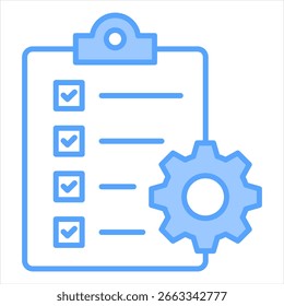 Specification Blue Icon Vector Illustration