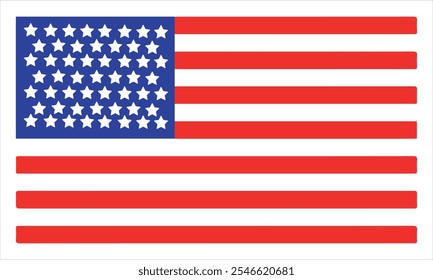 Especificação perfeita dimensão correta oficial bandeira americana vermelho branco azul listras eleição América EUA escala spec ilustração stock Bandeira Americana, Vetor, Símbolo de Ícone, EUA, Bandeira Nacional