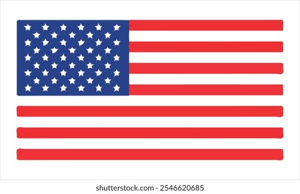 Especificação perfeita dimensão correta oficial bandeira americana vermelho branco azul listras eleição América EUA escala spec ilustração stock Bandeira Americana, Vetor, Símbolo de Ícone, EUA, Bandeira Nacional