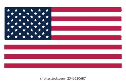 Especificação perfeita dimensão correta oficial bandeira americana vermelho branco azul listras eleição América EUA escala spec ilustração stock Bandeira Americana, Vetor, Símbolo de Ícone, EUA, Bandeira Nacional