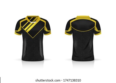 Specification Soccer Sport , Esport Gaming T Shirt Jersey template. mock up uniform . Vector Illustration design