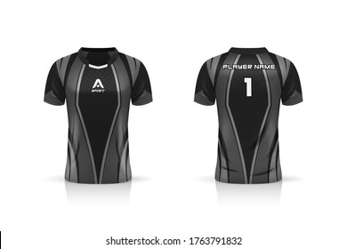 Tshirt Mockup Sport Shirt Template Design Stock Vector (Royalty Free ...