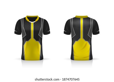 Specification Soccer Sport , Esport Gaming T Shirt Jersey template. mock up uniform . Vector Illustration design