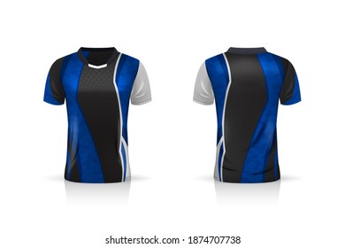 Specification Soccer Sport , Esport Gaming T Shirt Jersey template. mock up uniform . Vector Illustration design