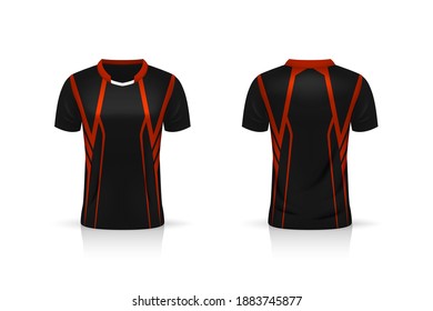 Specification Soccer Sport , Esport Gaming T Shirt Jersey template. mock up uniform . Vector Illustration design