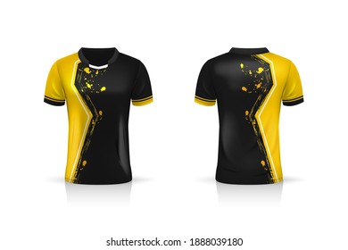 Specification Soccer Sport , Esport Gaming T Shirt Jersey template. mock up uniform . Vector Illustration design