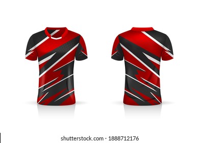 Specification Soccer Sport , Esport Gaming T Shirt Jersey template. mock up uniform . Vector Illustration design