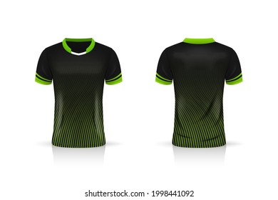 Specification Soccer Sport , Esport Gaming T Shirt Jersey template. mock up uniform . Vector Illustration design