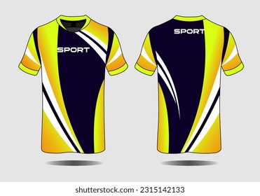 Specification Soccer Sport , Esport Gaming T Shirt Jersey template. mock up uniform . Vector Illustration design