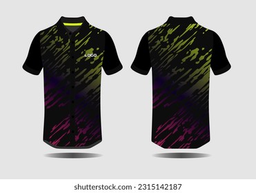 Specification Soccer Sport , Esport Gaming T Shirt Jersey template. mock up uniform . Vector Illustration design