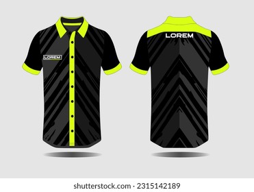 Specification Soccer Sport , Esport Gaming T Shirt Jersey template. mock up uniform . Vector Illustration design
