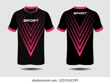 Specification Soccer Sport , Esport Gaming T Shirt Jersey template. mock up uniform . Vector Illustration design