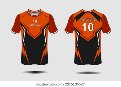 Specification soccer sport , esports gaming t shirt jersey template.