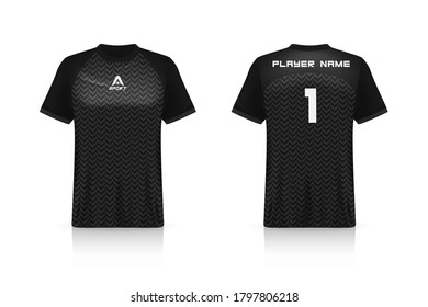 Specification Soccer Sport mockup , Esports Gaming T Shirt Jersey template. mock up uniform . Vector Illustration design