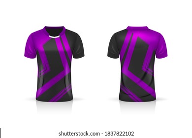 Specification Soccer Sport mockup , Esports Gaming T Shirt Jersey template. mock up uniform . Vector Illustration design