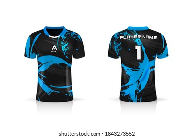 Specification Soccer Sport Mockup , Esports Gaming T Shirt Jersey Template. Mock Up Uniform . Vector Illustration Design