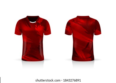 Specification Soccer Sport mockup , Esports Gaming T Shirt Jersey template. mock up uniform . Vector Illustration design