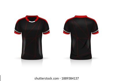 Specification Soccer Sport Mock up , Esports Gaming T Shirt Jersey Vorlage. vergleichen Sie die Uniform. Vektorgrafik-Design