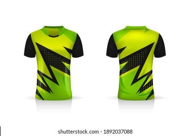 Specification Soccer Sport mockup , Esports Gaming T Shirt Jersey template. mock up uniform . Vector Illustration design