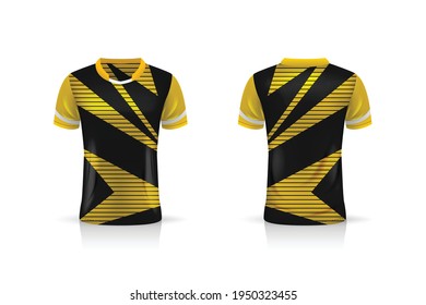 Specification Soccer Sport mockup , Esports Gaming T Shirt Jersey template. mock up uniform . Vector Illustration design