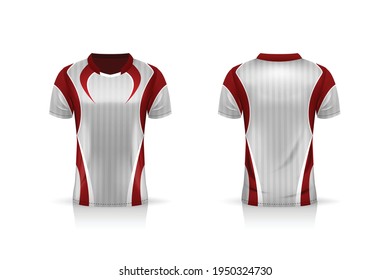 Specification Soccer Sport mockup , Esports Gaming T Shirt Jersey template. mock up uniform . Vector Illustration design